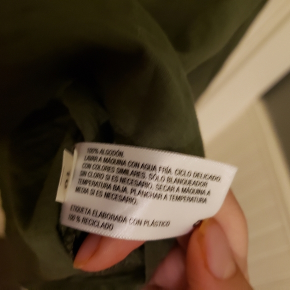 Universal Threads Olive Half Button Crepe Blouse - Picture 5 of 10